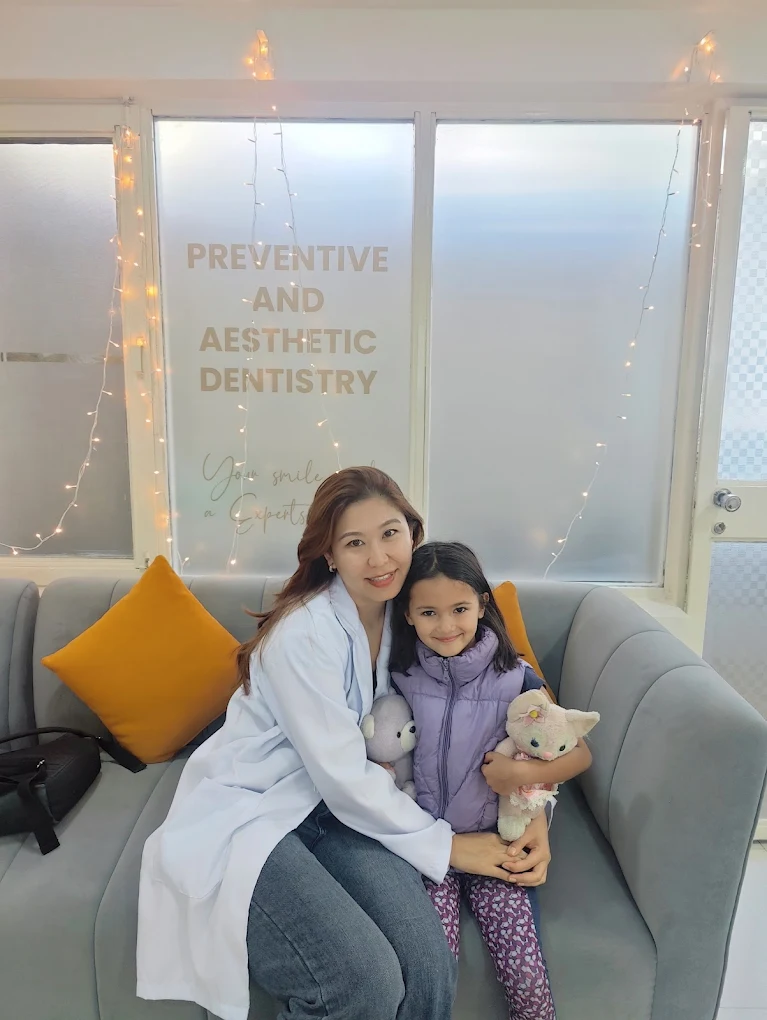 A young patient feeling safe and cared for at the clinic